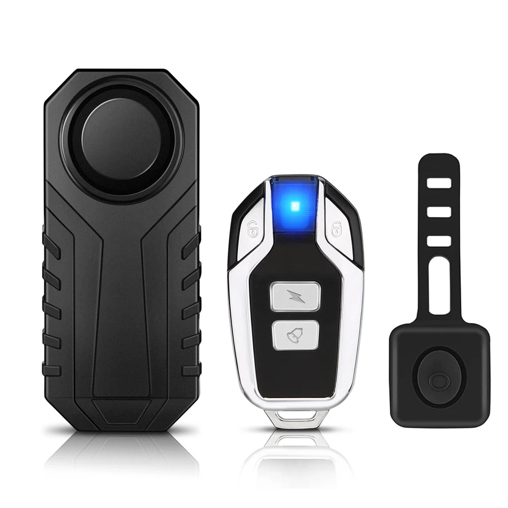 Wireless Motorcycle Bike Vibration Alarm IP55 Waterproof Bicycle Alarm Remote Control Anti-theft Motobike Detector Alarm System