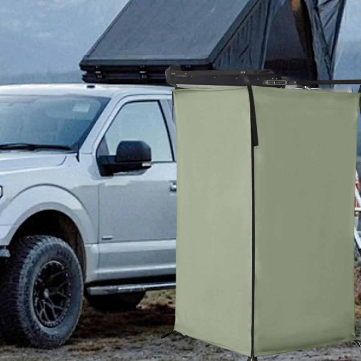 Car Side Shower Tent Waterproof Privacy Shower Tent RV Tailgate Van Toilet Changing Room Shelter for Outdoor Camping HikingBeach