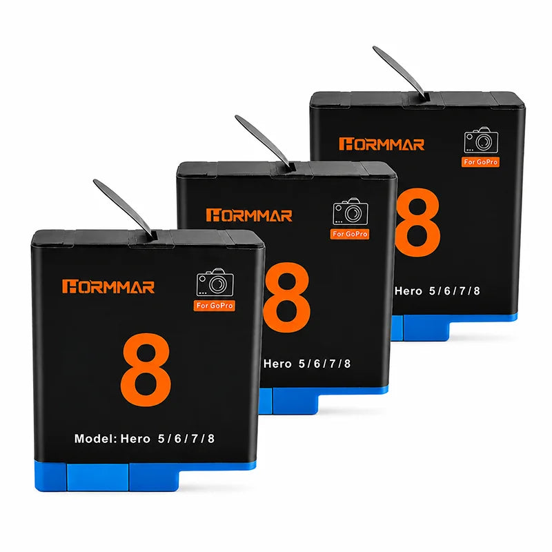 GoPro Hero 5 6 7 8 Black Replacement Battery 1800mAh Rechargeable Li-ion Camera Battery Compatible with Hero5 Hero6 Hero7 Hero8