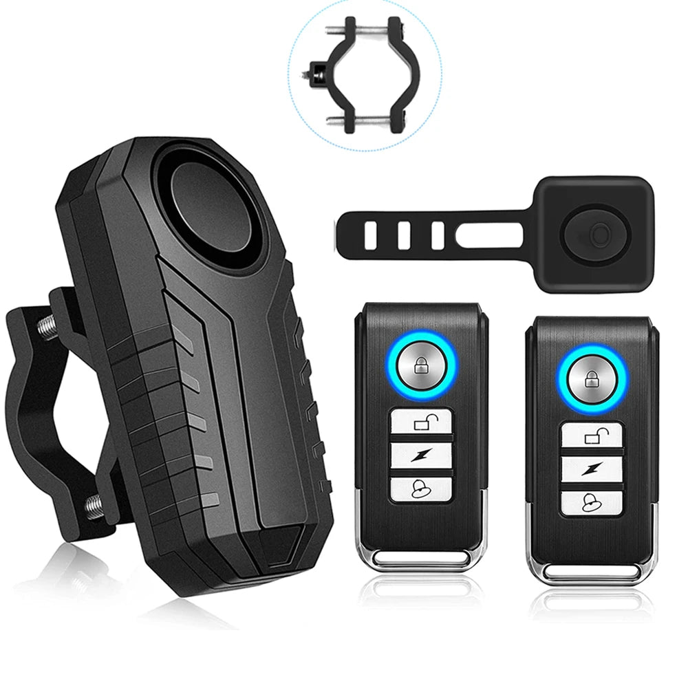 Wireless Motorcycle Bike Vibration Alarm IP55 Waterproof Bicycle Alarm Remote Control Anti-theft Motobike Detector Alarm System