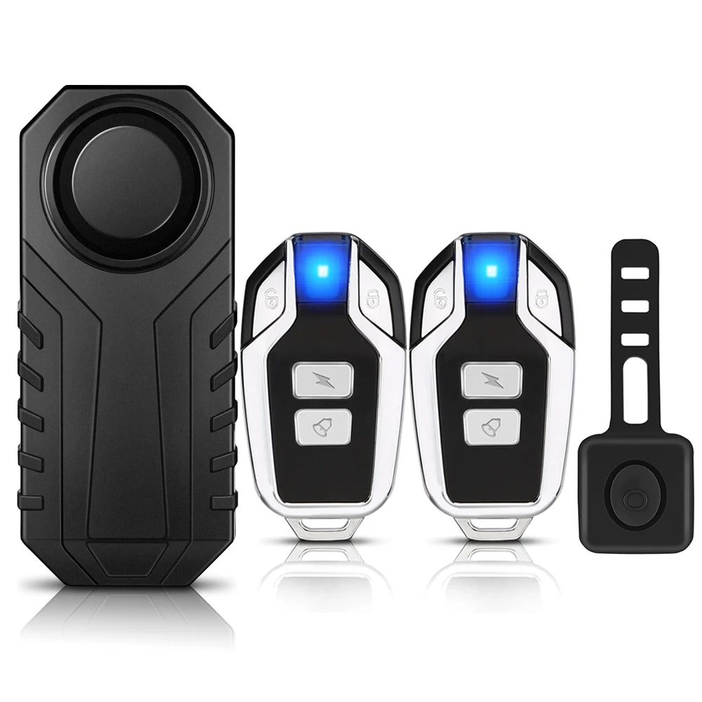 Wireless Motorcycle Bike Vibration Alarm IP55 Waterproof Bicycle Alarm Remote Control Anti-theft Motobike Detector Alarm System