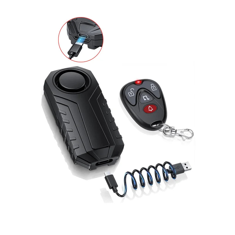 Wireless Motorcycle Bike Vibration Alarm IP55 Waterproof Bicycle Alarm Remote Control Anti-theft Motobike Detector Alarm System