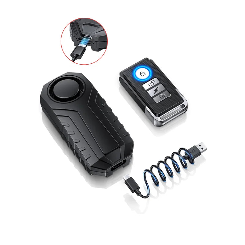 Wireless Motorcycle Bike Vibration Alarm IP55 Waterproof Bicycle Alarm Remote Control Anti-theft Motobike Detector Alarm System