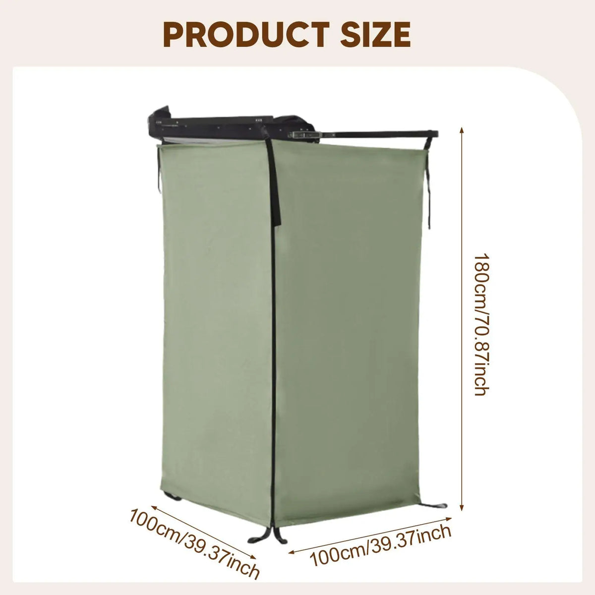 Car Side Shower Tent Waterproof Privacy Shower Tent RV Tailgate Van Toilet Changing Room Shelter for Outdoor Camping HikingBeach