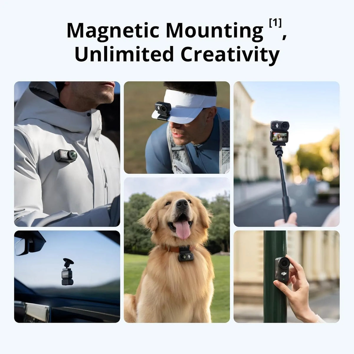 DJI Osmo Nano Standard Combo (128GB) - Small 4K/60fps Vlogging Camera with a 1/1.3" Sensor, 143° Wide FOV Video, 200-Min Recording, Swift Content Transfer, Magnetic POV Cam 4K for Sports, Vlog