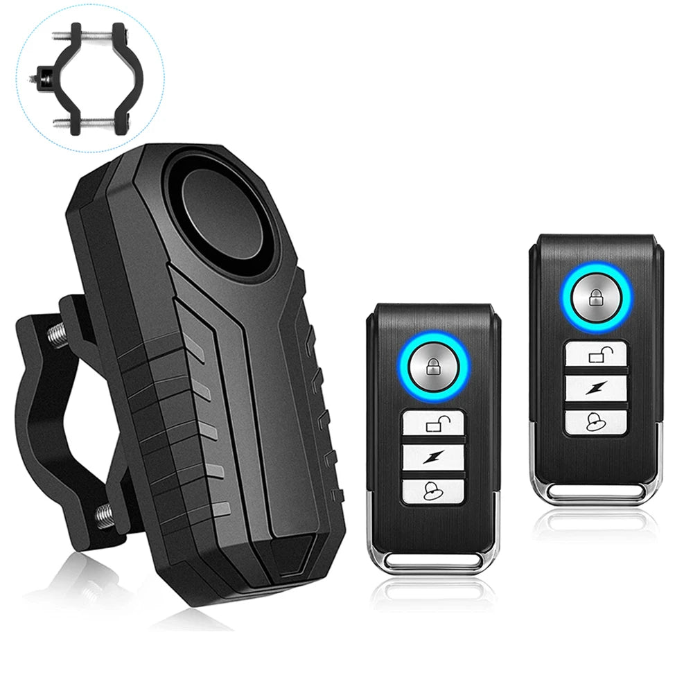 Wireless Motorcycle Bike Vibration Alarm IP55 Waterproof Bicycle Alarm Remote Control Anti-theft Motobike Detector Alarm System