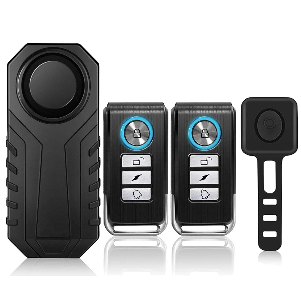 Wireless Motorcycle Bike Vibration Alarm IP55 Waterproof Bicycle Alarm Remote Control Anti-theft Motobike Detector Alarm System