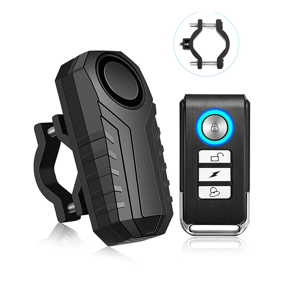 Wireless Motorcycle Bike Vibration Alarm IP55 Waterproof Bicycle Alarm Remote Control Anti-theft Motobike Detector Alarm System