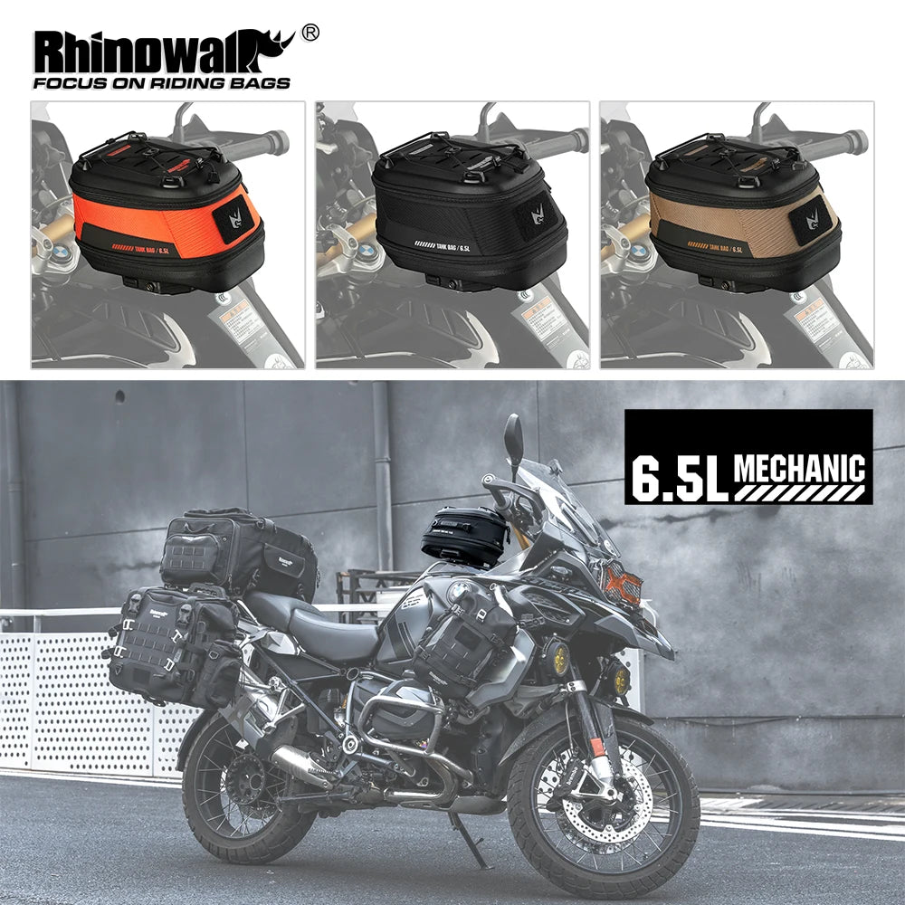 Rhinowalk Motorcycle Tank Bag Quick-Release Magnetic Waterproof Anti-Theft Riding Travel Luggage Case Shoulder Bag Accessories