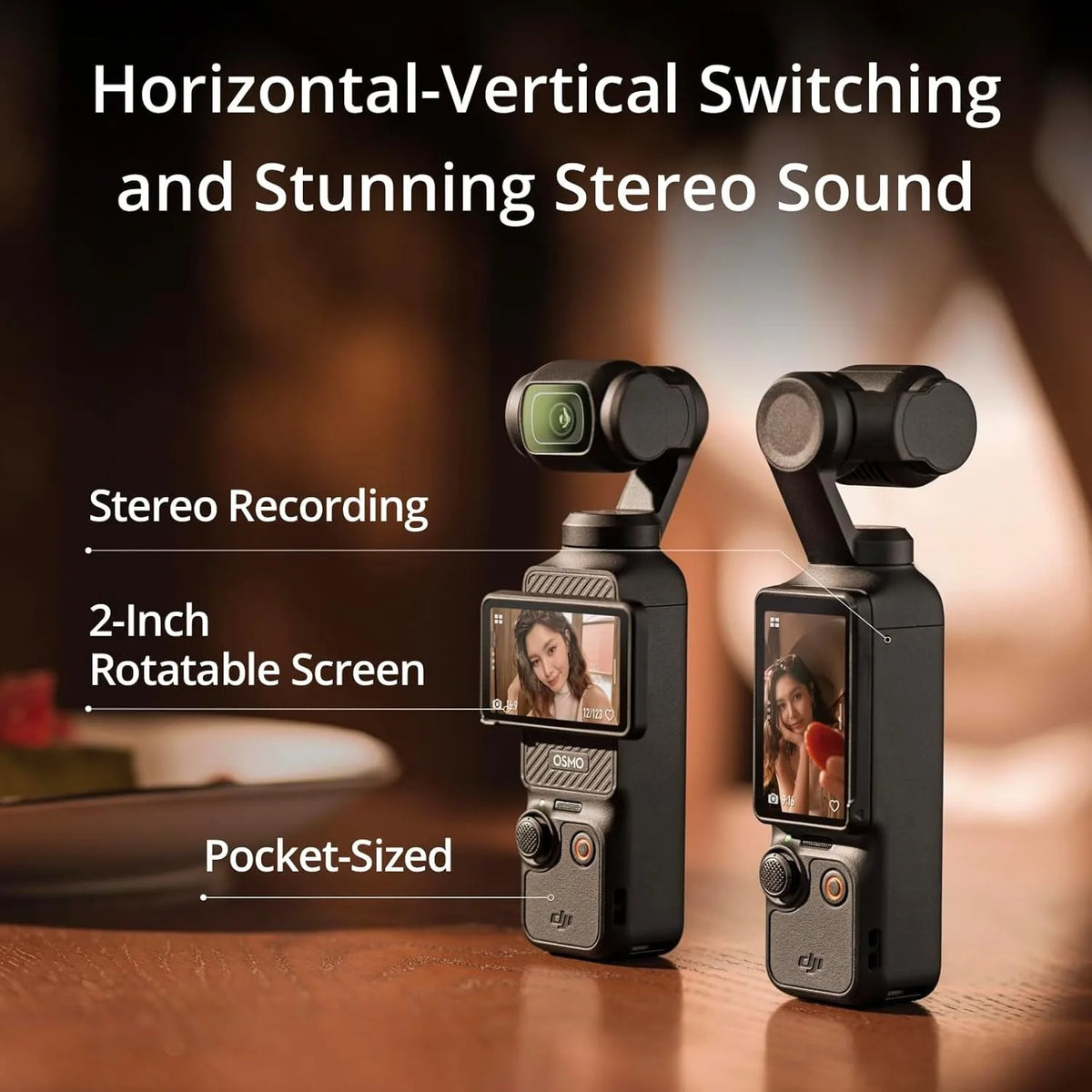 DJI Osmo Pocket 3 4K Vlogging Camera 1-Inch CMOS 3-Axis Gimbal Stabilizer Fast Focus Portable Video Camera
