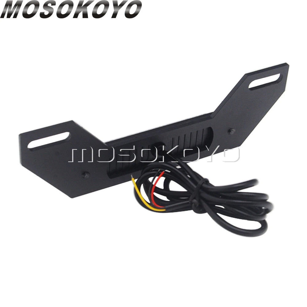 Universal Motorcycle Rear LED B6 License Plate Auxiliary Light Burst Flash Brake Tail Light For Harley Honda Suzuki Yamaha BMW