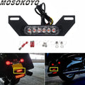 Universal Motorcycle Rear LED B6 License Plate Auxiliary Light Burst Flash Brake Tail Light For Harley Honda Suzuki Yamaha BMW