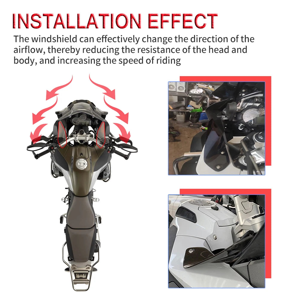 For BMW R1250GS ADV R1200GS GS1200 GS1250 Adventure 2014-2024 Motorcycle Windshield Windscreen Wind Side Deflector HandShield