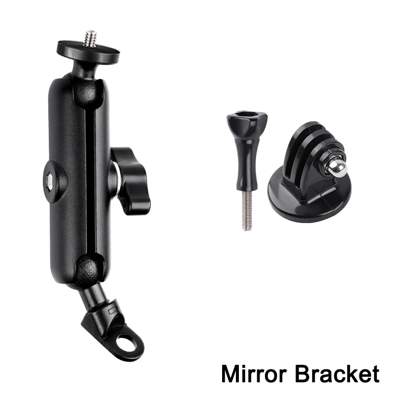 Metal Motorcycle Bicycle Camera Holder Handlebar Mirror Mount Bike Bracket for GoPro Hero 9 8 10 Phone Action Camera Accessories