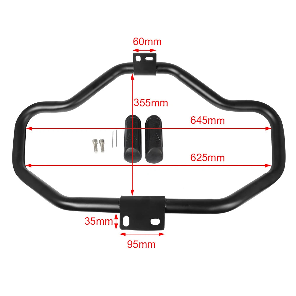 Motorcycle Mustache Engine Guard Highway Crash Bar Black/ Chrome For Harley Sportster XL883 XL1200 48 72 2004-2017