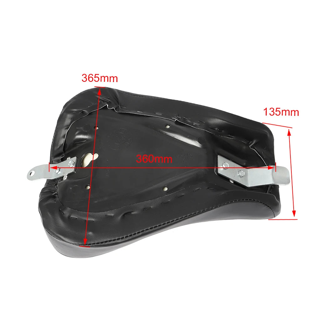 5 Models Black Motorcycle Front Driver PU Leather Pillow Solo Seat Cushion For Harley Sportster Forty Eight XL1200 883 72 48