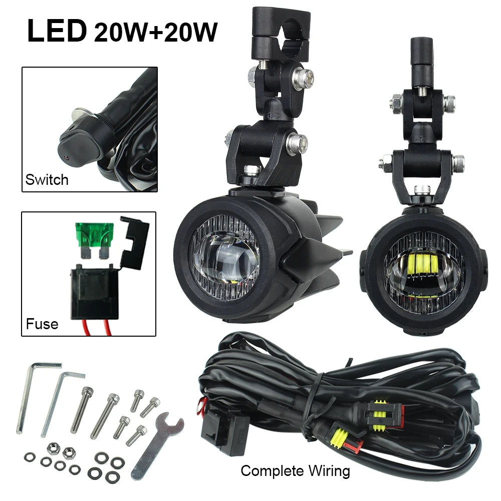 Upgrade Motorcycle fog light Auxiliary Lights Brighter Lamp 40W 6000K for BMW R1200GS F800GS F700GS F650 K1600