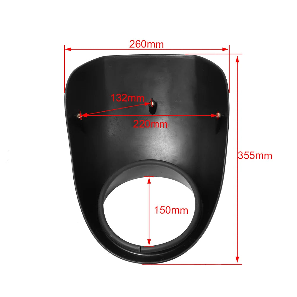 Motorcycle Black Headlight Grill Fairing Cover ABS Plastic Windshield For Harley 883 1200 Front Fork Mount Dyna Sportster XLCH
