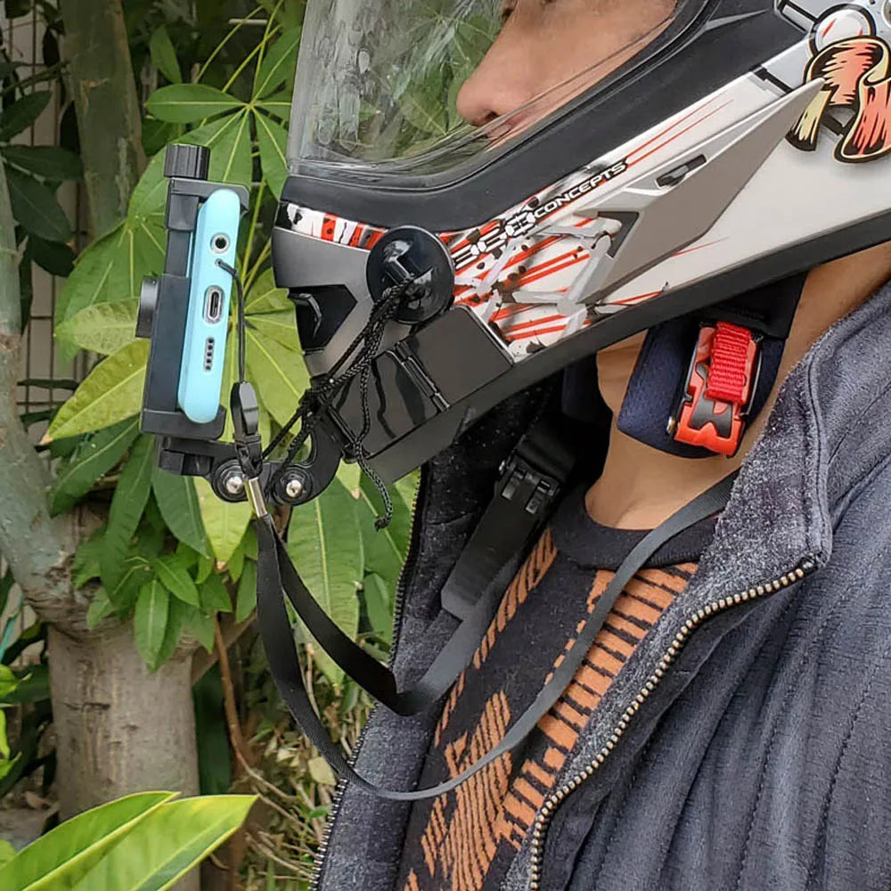 TUYU Full Face Helmet Chin Mount Holder for GoPro Hero 9 8 7 5Yi 4K Insta360 Camera Strap Flodable Front Chin Mount Accessories