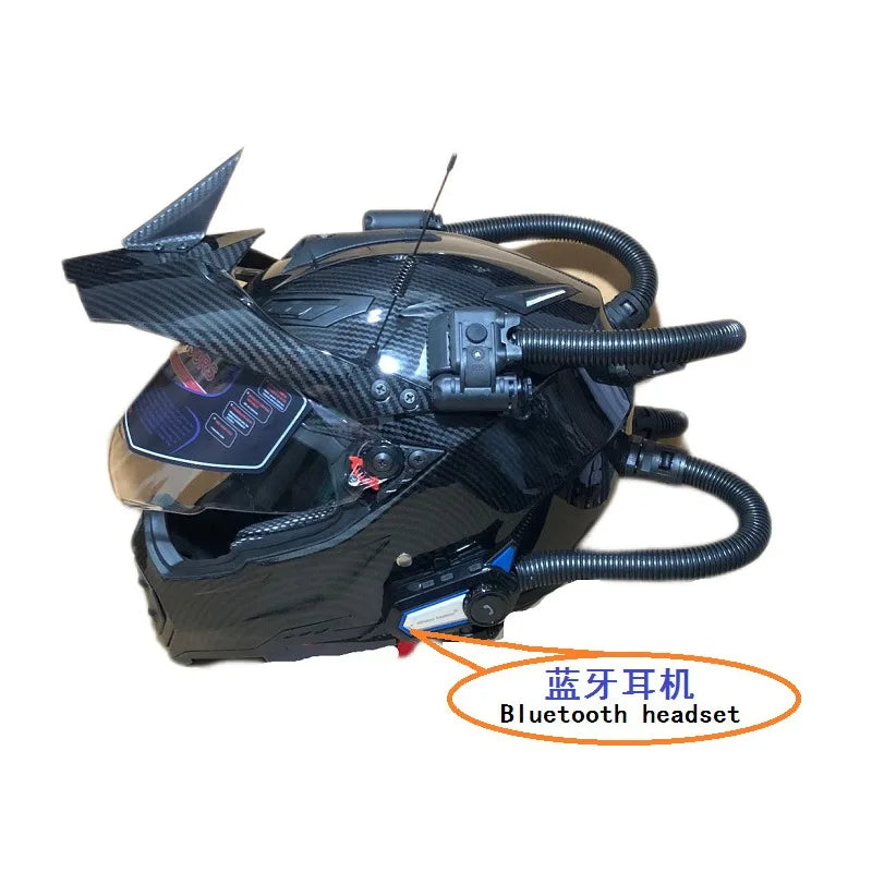 Motorcycle Helmet, Off-Road Helmet Tactics, Bluetooth Headset Driving Recorder, Laser DOT