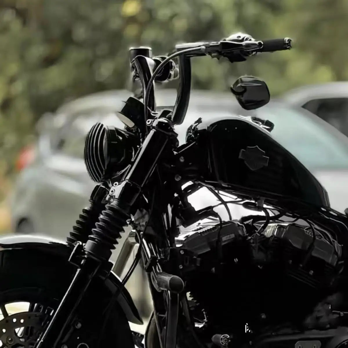 Motorcycle 1-1/4'' Ape Hanger Handlebars For Harley XL883 XL1200 X48 V72 883 Low Rider Street Bob 883 1200 Handlebar Accessories