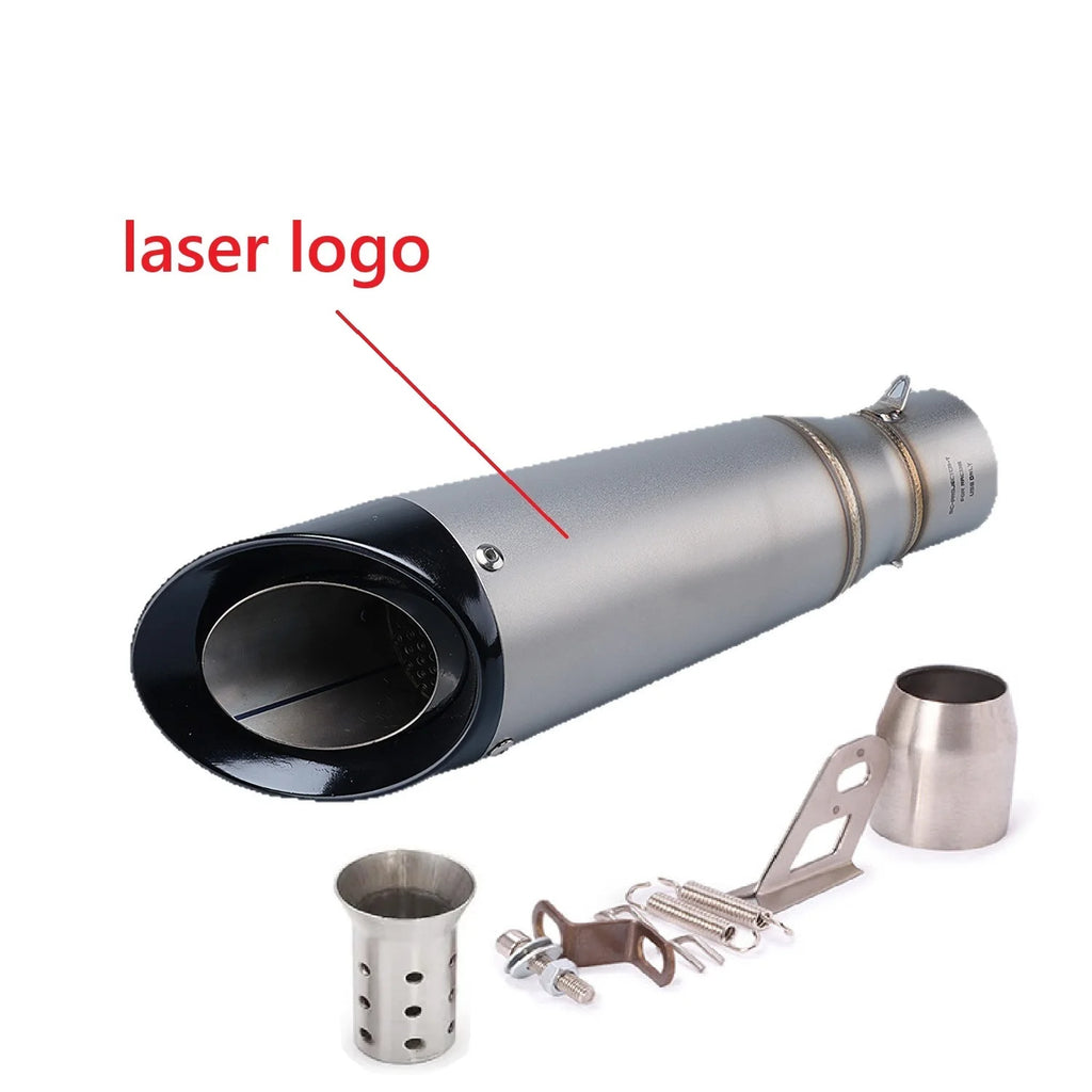 For Kawasaki Ninja Z900 Honda CB650R Yamaha R3 51mm Motorcycle Exhaust Muffler Pipe Escape 335mm Length