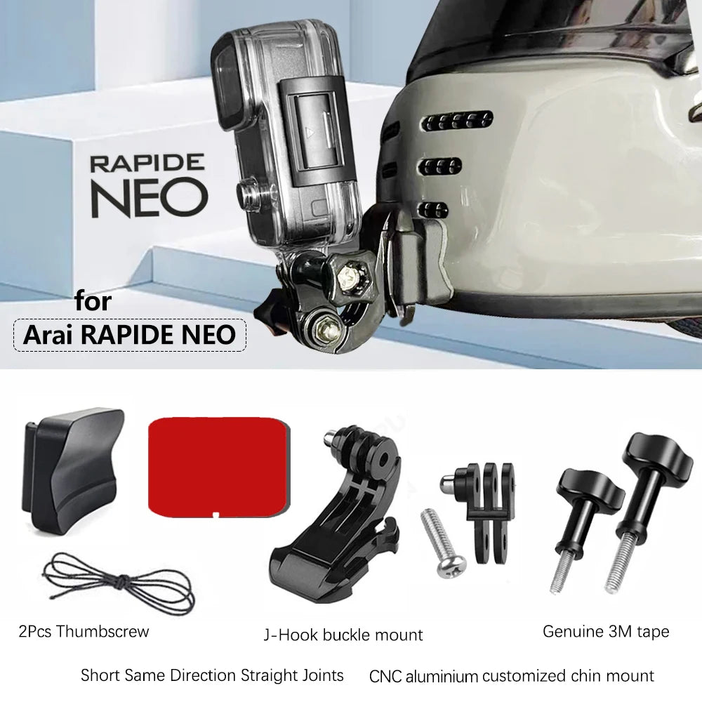 TUYU Premium Customized Helmet Aluminium Chin Mount for GoPro 13 Insta360 DJI Camera for SHOEI GT Air3 AGV ARAI HJC KLIM Helmets