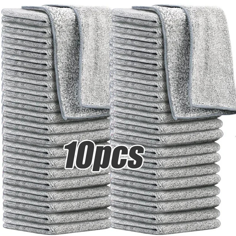 Thicken Microfiber Cleaning Cloths Lint Free Motorcycle Cleaning Towel Cloths Reusable Cleaning Towels Absorbent for Car Window