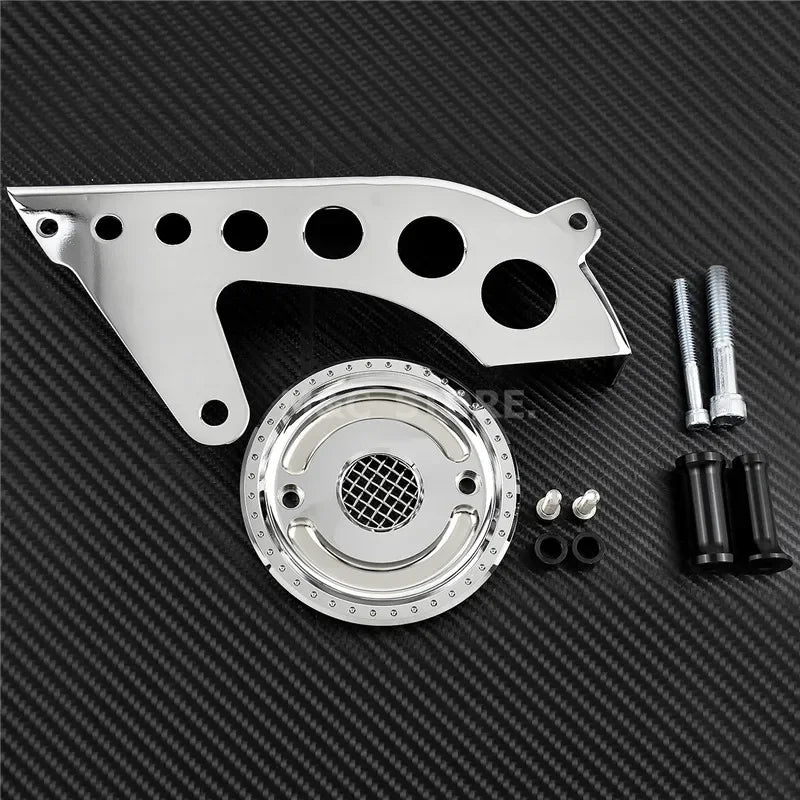 Motorcycle Front Drive Pulley Guard Cover Pulley Cover w/Mesh Countershaft For Harley Sportster 883 1200 XL 48 72 SuperLow 04-22