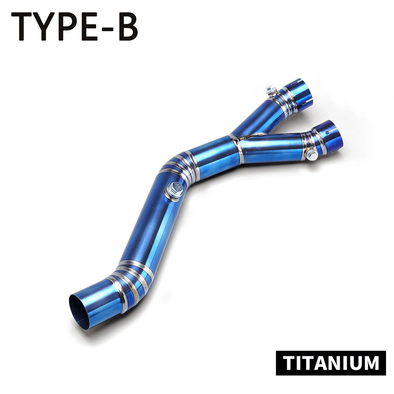 Slip On Motorcycle Exhaust Racing Line Titanium Alloy Middle Pipe Connect Interface For YZF R1 R1M MT10 R1 2015-2024