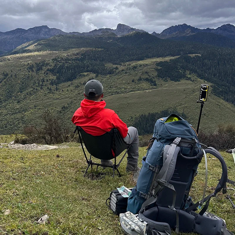 650g Flat Replacement Zero Dyneema Moon Chair Ultralight Folding Chair XGrip Plaid Fabric 7 Series Top Magnesium Aluminum Alloy