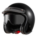 Retro 3/4 Open Face Motorcycle Helmet Unisex Dual Lens Sun Visor Lightweight Scooter Bike Riding Protective Helmet