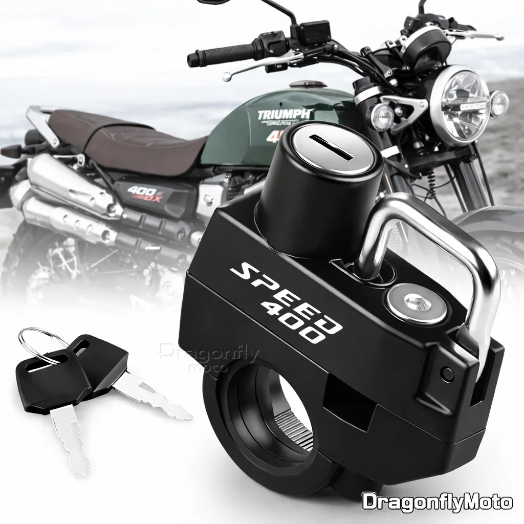 Motorcycle Helmet Lock For Triumph Scrambler 400X 400 X Speed 400 2023 2024 Anti-theft Locker Helmet Lock Locking Device