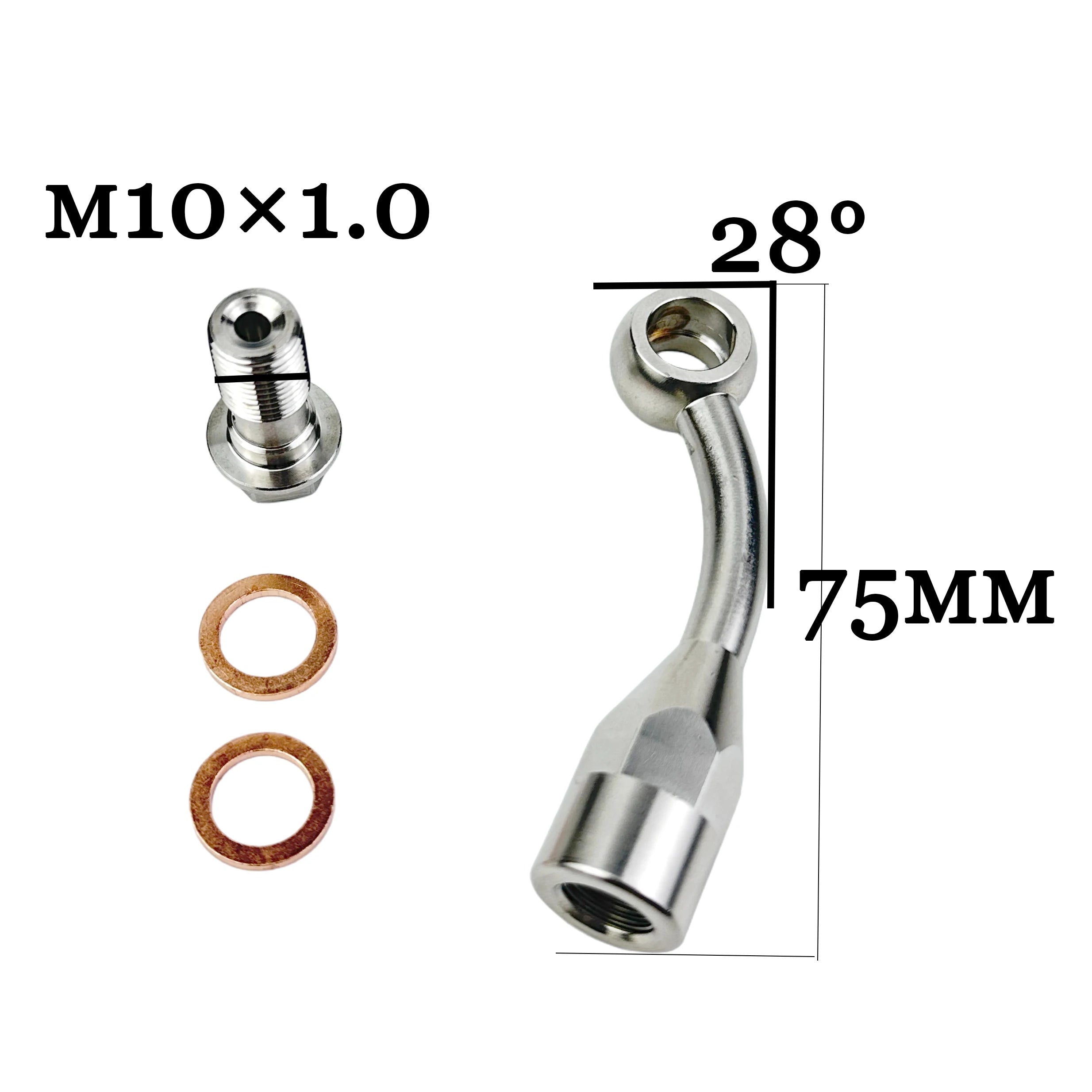 Stainless Steel 304 Hydraulic Brake Clutch Hose Line with Banjo Fitting Reinforced Oil Pipe for Motorcycle ATV Dirt Bike Buggy