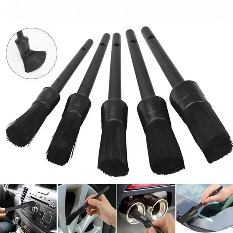 5pcs Motorcycle Cleaning Detailing Brush Set Car Cleaning Kit Chain Cleaner Multifunction Brushes Car Detailing Motorcycle Tools