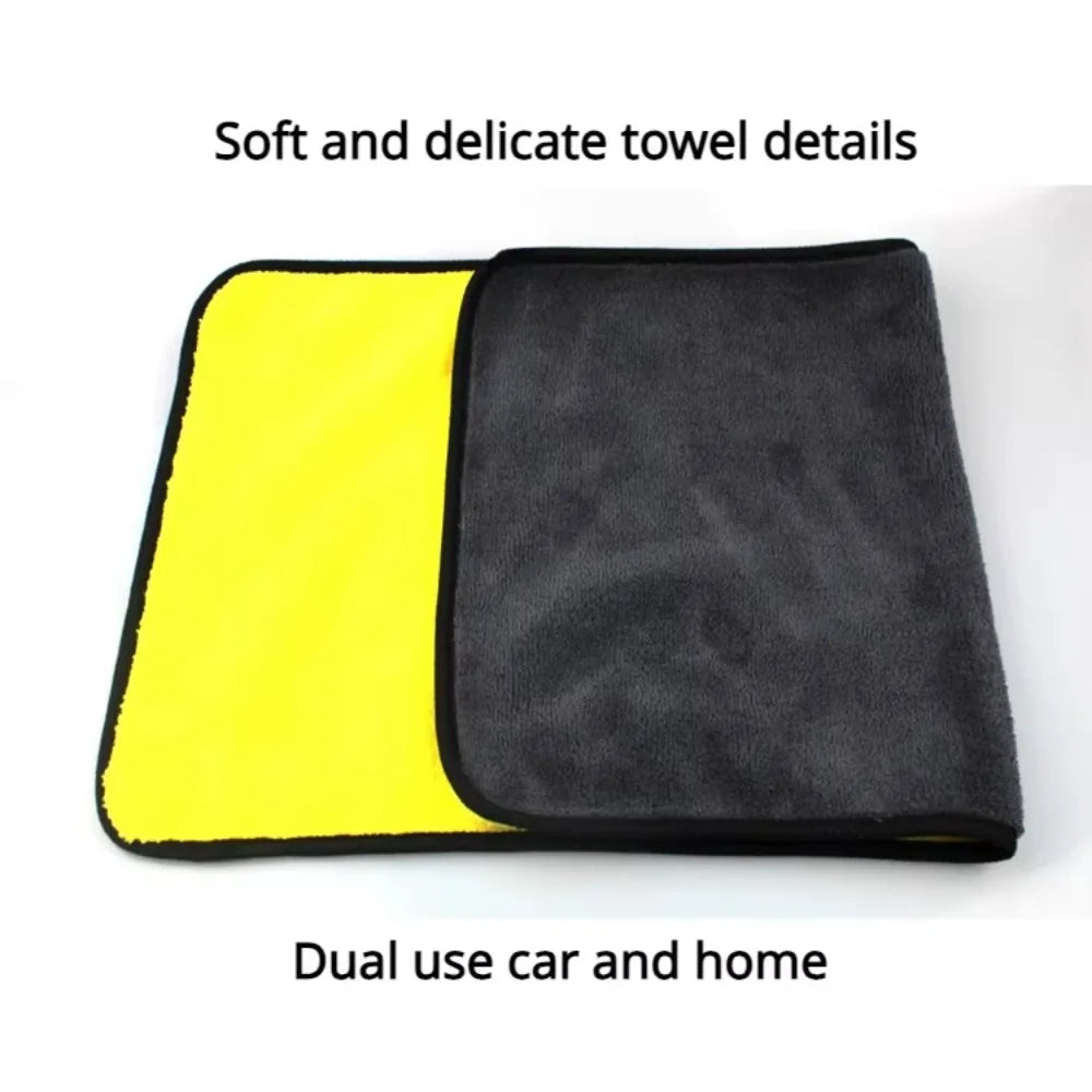 High-Density Coral Velvet Microfiber Towels for Motorcycle Car Wash Cleaning And Drying 3/5/10 Pieces Set