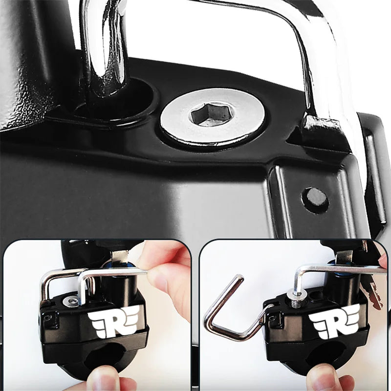 For Royal Enfield Bullet/Meteor/Classic 350 500 Interceptor 650 Continental GT Motorcycle Helmet Lock Anti-theft Security Safety