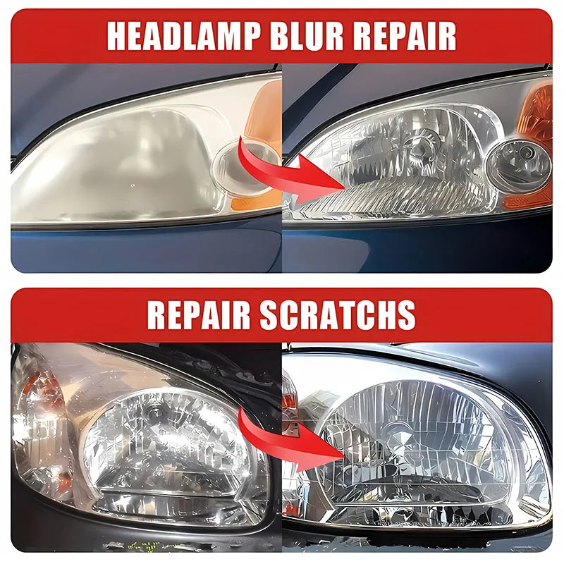 Car & Motorcycle Headlight Restoration Polishing Kit Headlamp Scratch Repair Kits Car Lamp Polisher Cleaning Paste Paint Agent