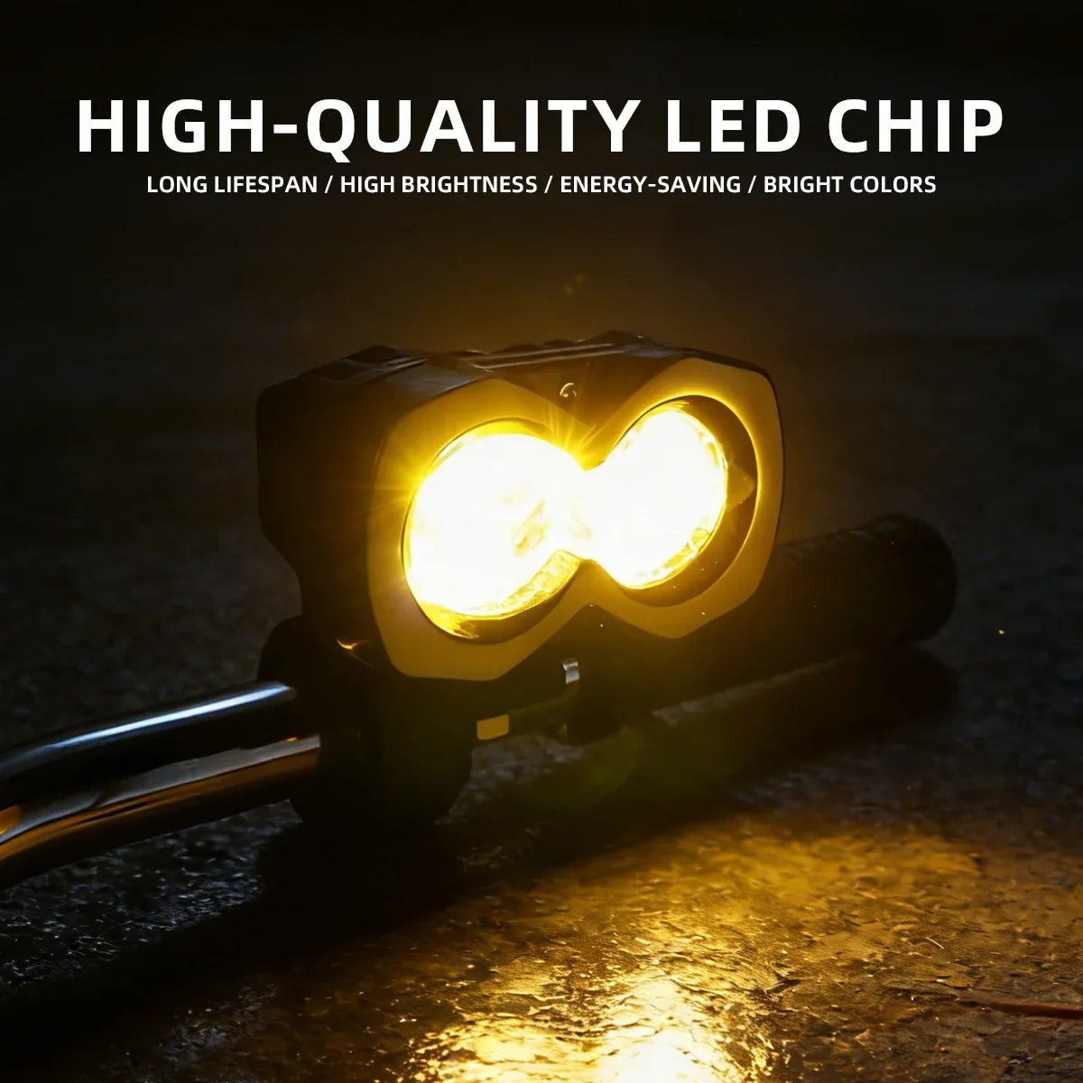 1pc Motorcycle LED Spotlight 2/3/4 Lens Dual Color White Yellow Warning Flash Lamp RGB Aperture Moto Headlamp LED Driving Lights