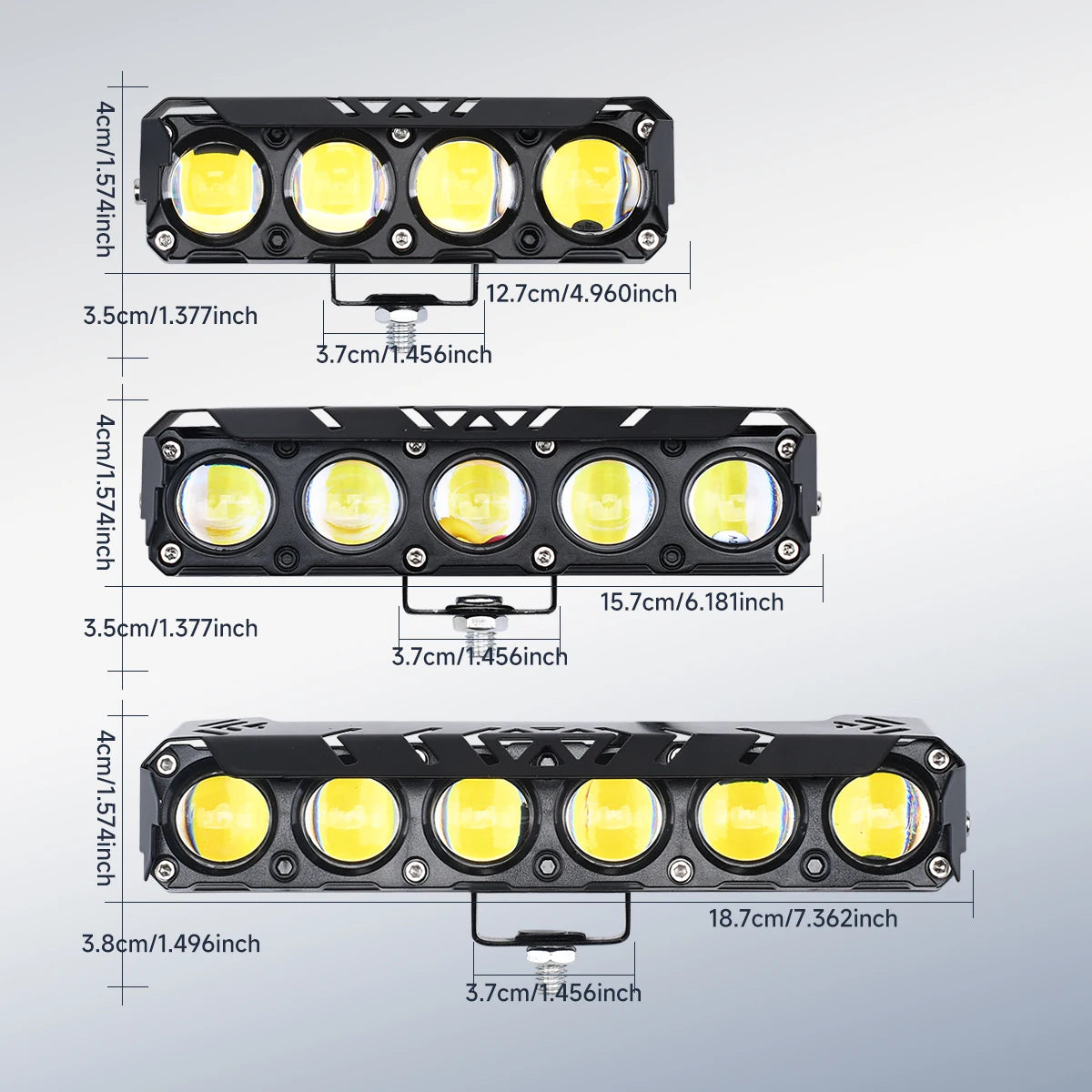 Motorcycle LED Spotlight Dual Color Hi/Low Beam Spot Fog Lamp For Jeep Truck Tractor SUV ATV 4x4 Offroad Driving Headlight 12V