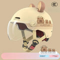 Capybara Helmet Motorcycle Electric Bike Lightweight Safety Helmet Summer Sunscreen Breathable Transparent Lens Adjustable