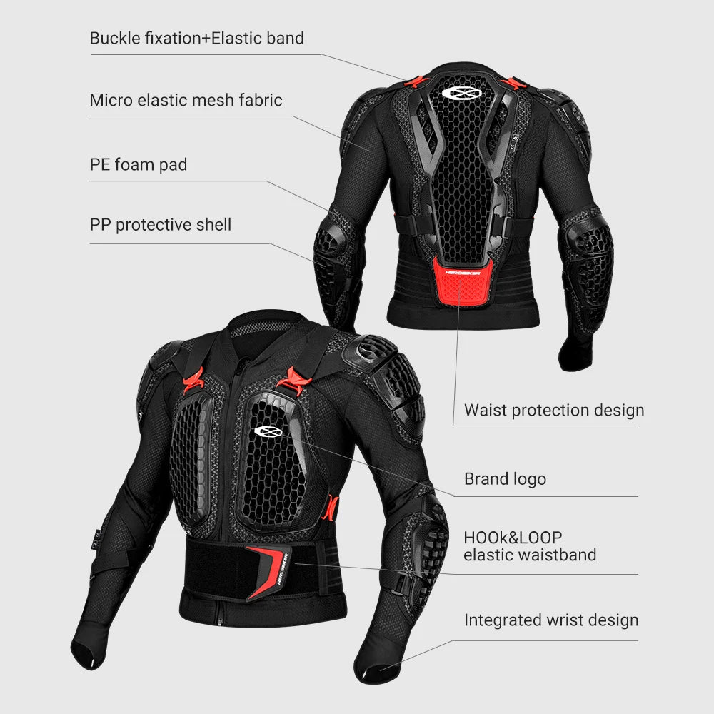 Motorcycle Jacket Men's Biker Jacke Armor CE Protector Motorbike ATV Motocross Protection Jacket Men Moto Riding Protective Gear