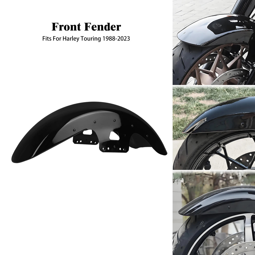 MACTIONS Motorcycle 19" Front Fender Mudguard Cover Iron Wrap Wheels For Harley Touring Road King Electra Street Glide 2014-2023