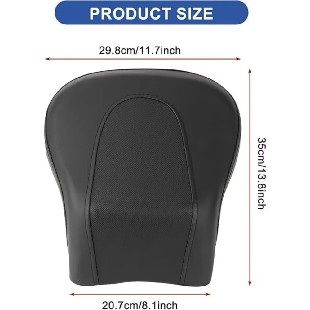 Motorcycle Leather Rear Passenger Pillion Seat for Harley Davidson FLSTF Fat Boy 2005 2006 2007 2008 2009 2010 2011 2012