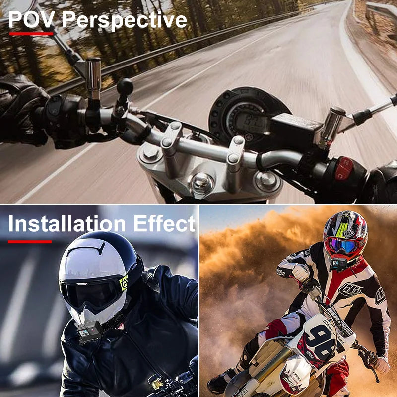 Helmet Chin Mount Camera Mount for GoPro Hero 12 11 10 9 8 7 5 Yi 4K for Insta360 Camera Foldable Front Chin Mount Accessory