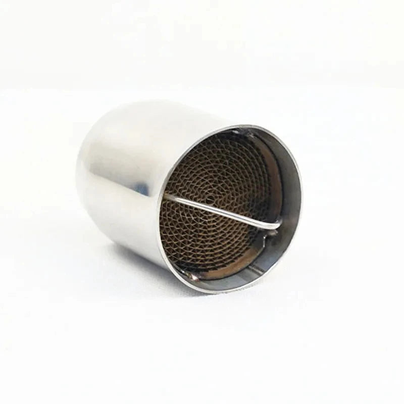 Alconstar- 51mm/60mm Inlet Motorcycle Exhaust Muffler Catalyst DB Killer Moveable DB Killer Silencer Noise Sound Eliminator Race