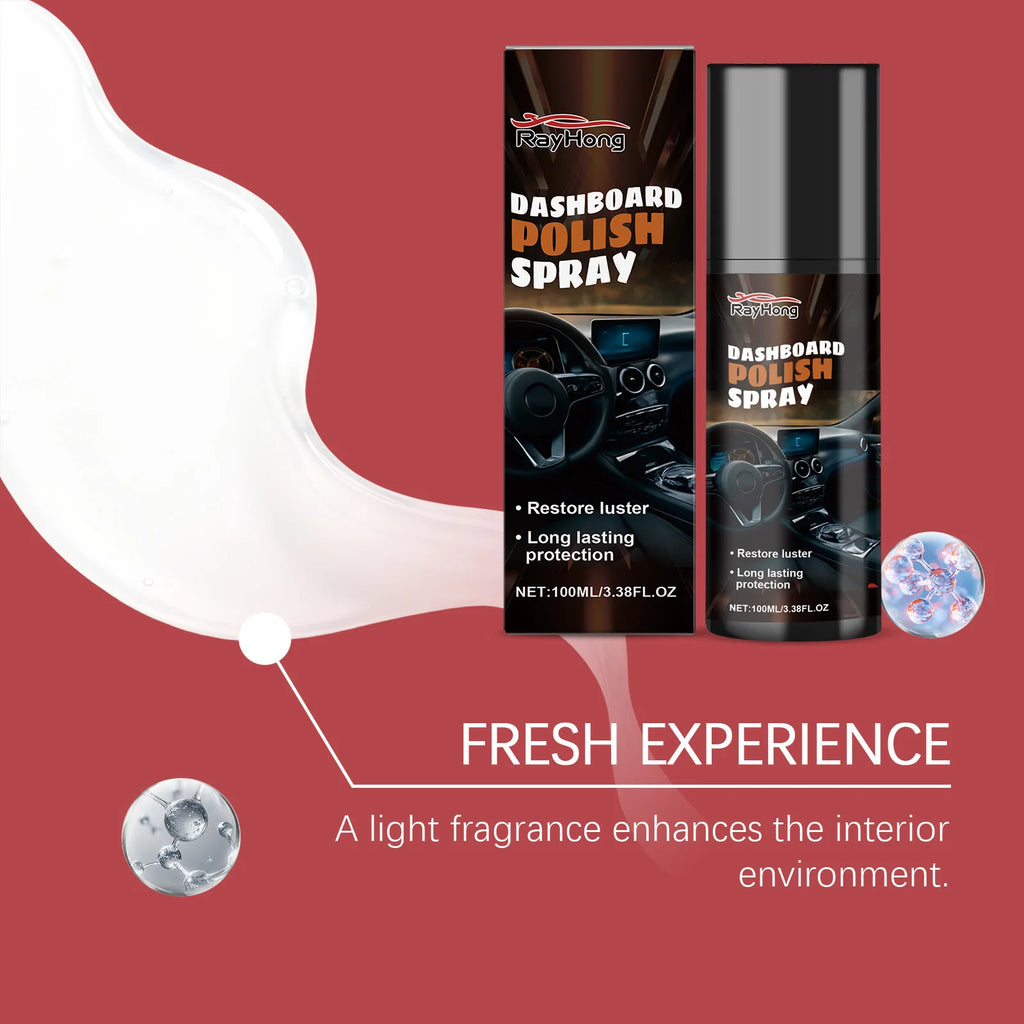 Car Interior Polishing Spray Interior Instrument Panel Cleaning Dirt Refurbishment Daily Maintenance Spray