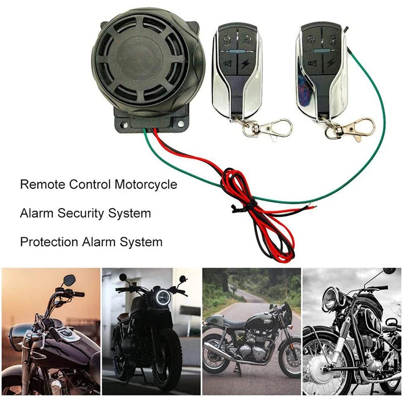 Dual Remote Control 12V Bike Scooter Motor Alarm System Car Keyring Motorcycle Alarm Security System Motorcycle Theft Protection