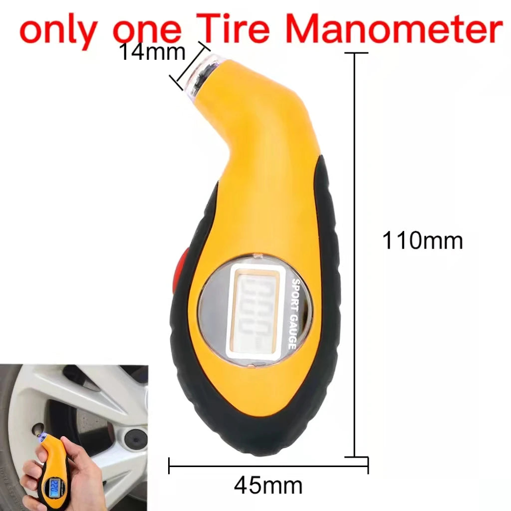 Motorcycle TPMS Sensor LCD Display Motor Tire Pressure Temperature  Monitoring Alarm System With 2 External Sensors USB Charging