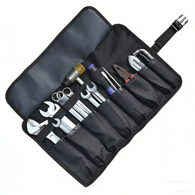 Oxford Cloth Roll Portable Pouch Bag Wrench Tool Foldable Spanner Hammer Camping Pocket Tool Storage Bag Toolkit